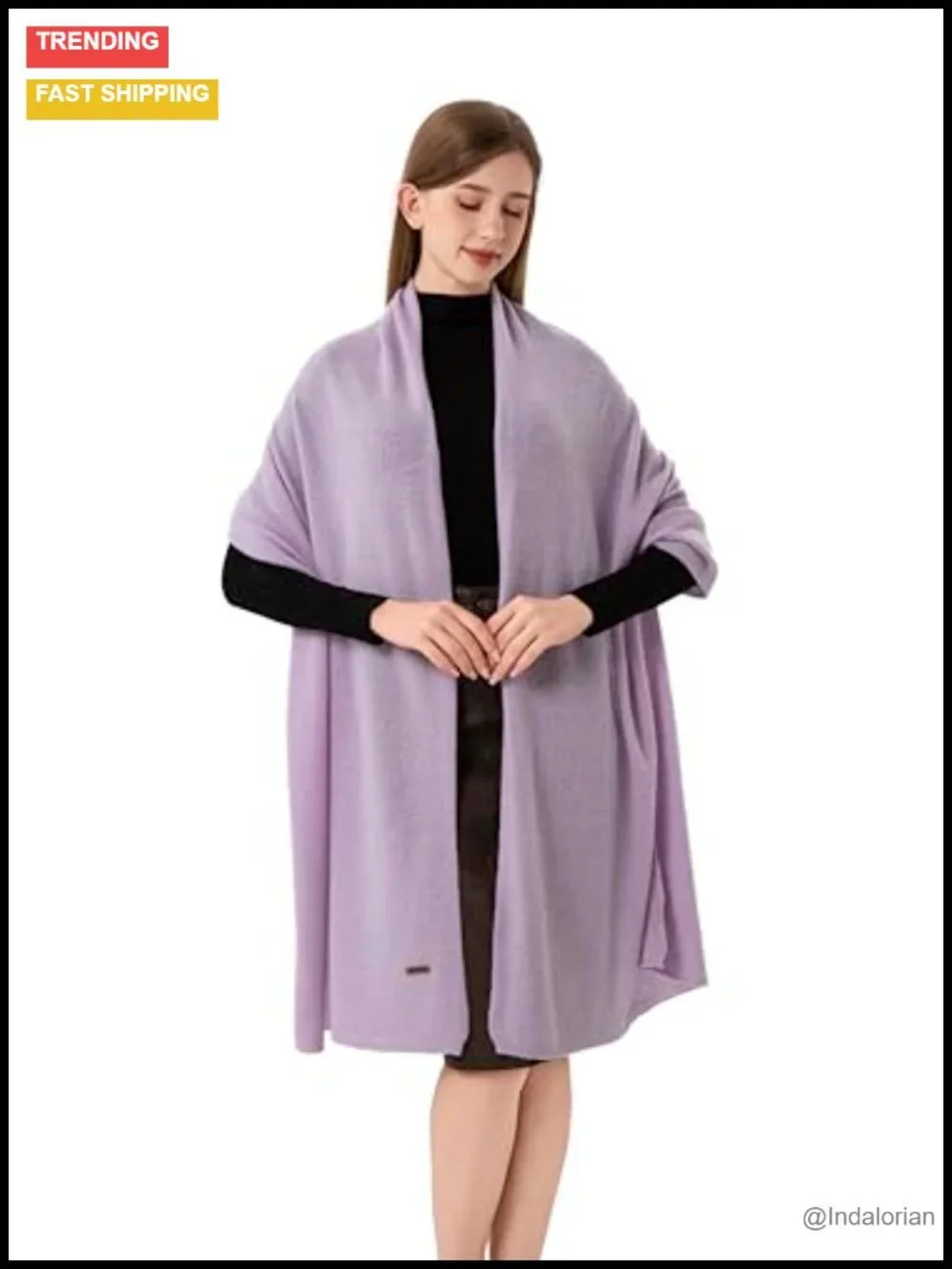 100% Cashmere Knitted Scarf Wrap Stole with Gift Box Extra Large Pashmina Shawl